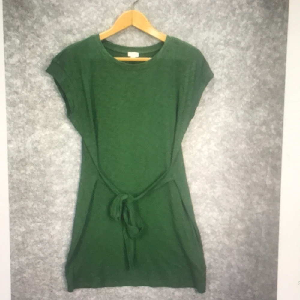 Green Women's Top with Tie Waist